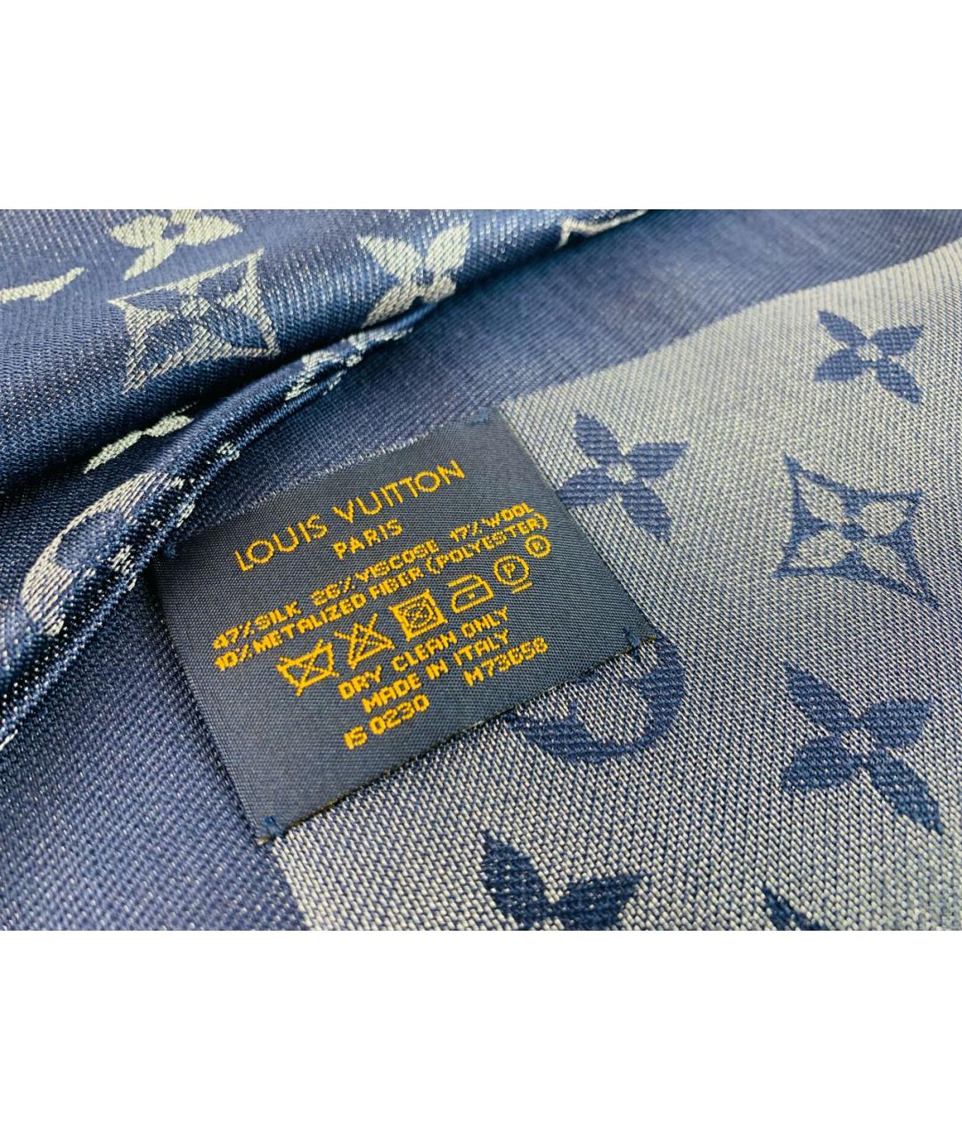 LOUIS VUITTON Темно-синий платок, фото 2