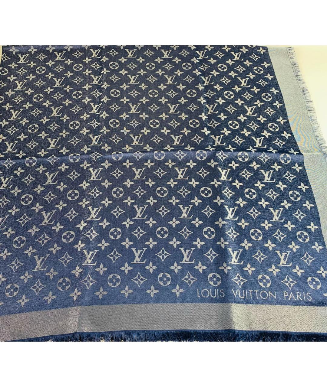 LOUIS VUITTON Темно-синий платок, фото 5