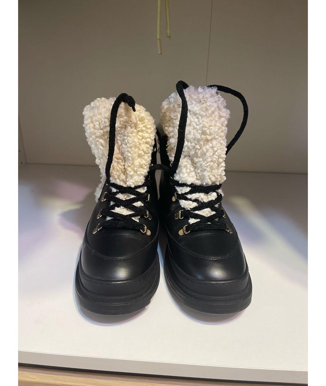 CHANEL Черные кожаные ботинки, фото 2