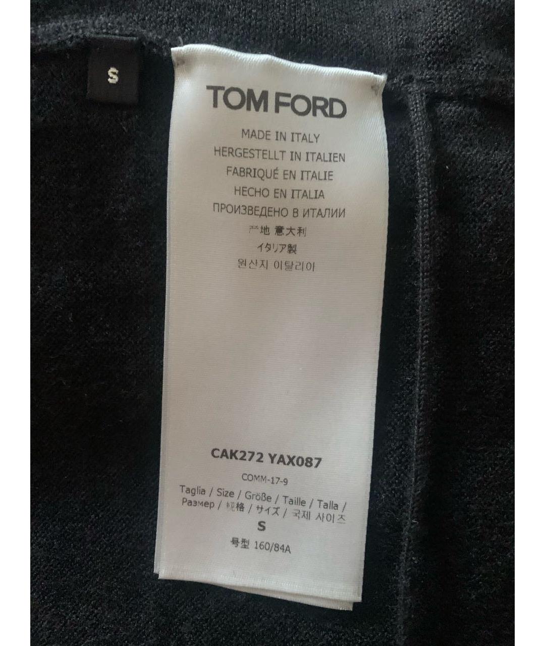 TOM FORD Черный кашемировый кардиган, фото 7