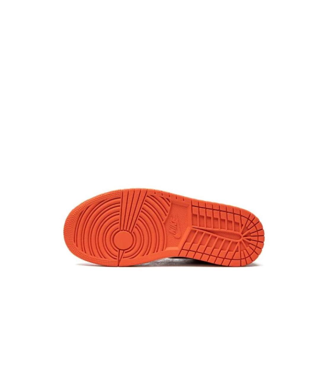 JORDAN Оранжевое кожаные кроссовки, фото 4