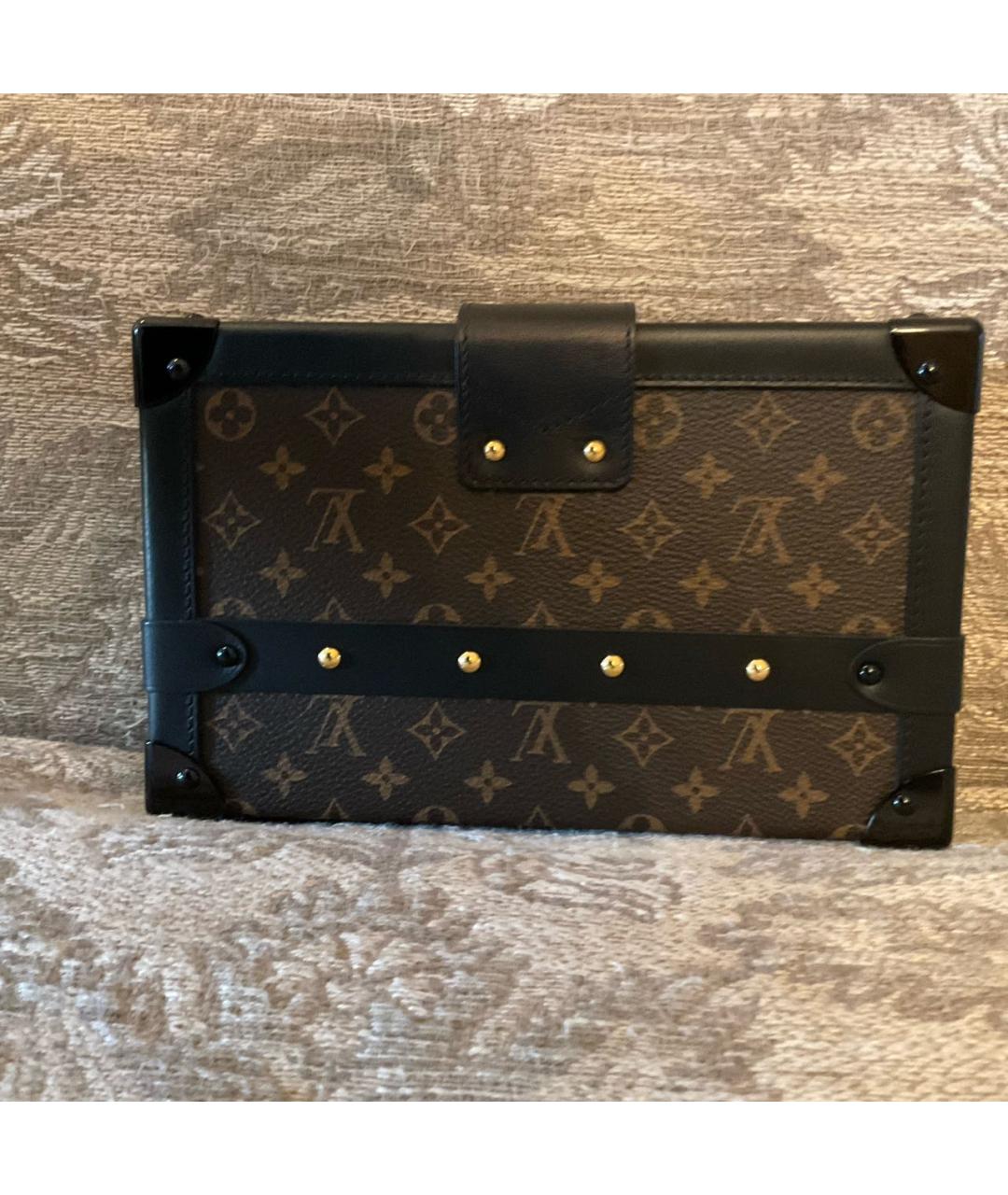 LOUIS VUITTON Коричневая кожаная сумка через плечо, фото 3