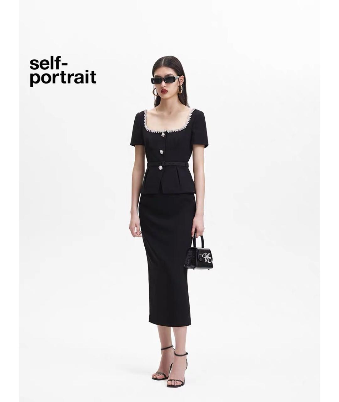 SELF-PORTRAIT Черное платье, фото 3