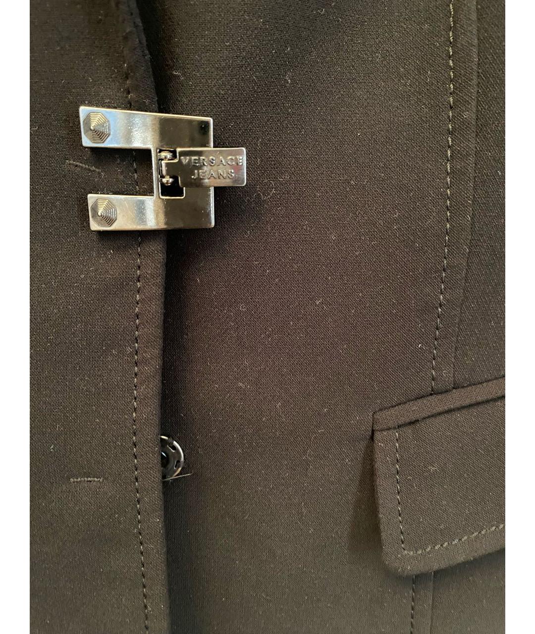 VERSACE JEANS COUTURE Черный вискозный жакет/пиджак, фото 4