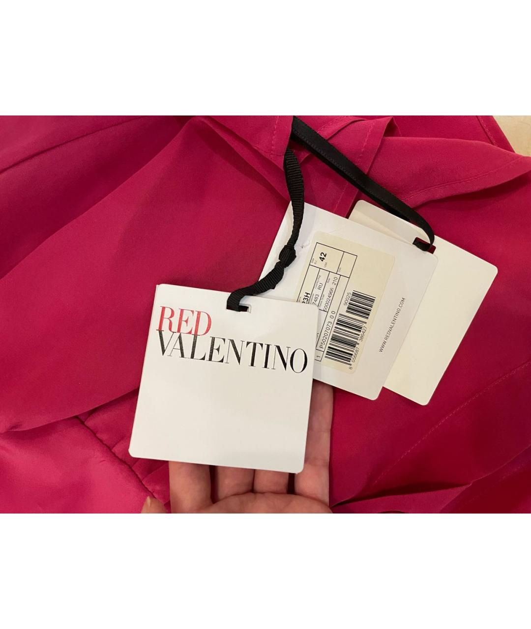 RED VALENTINO Розовая шифоновая блузы, фото 2