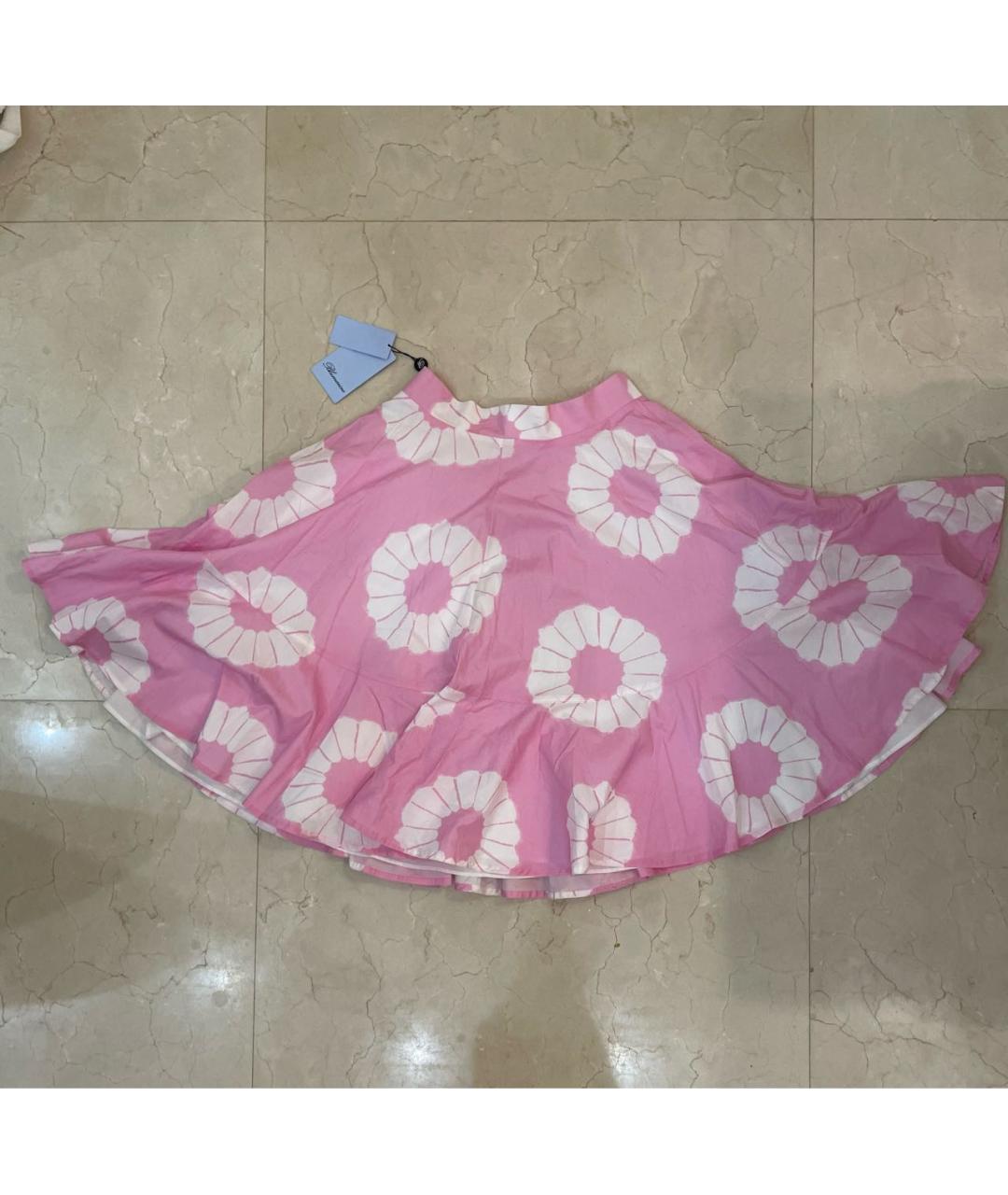 BLUMARINE Розовая хлопковая юбка миди, фото 2
