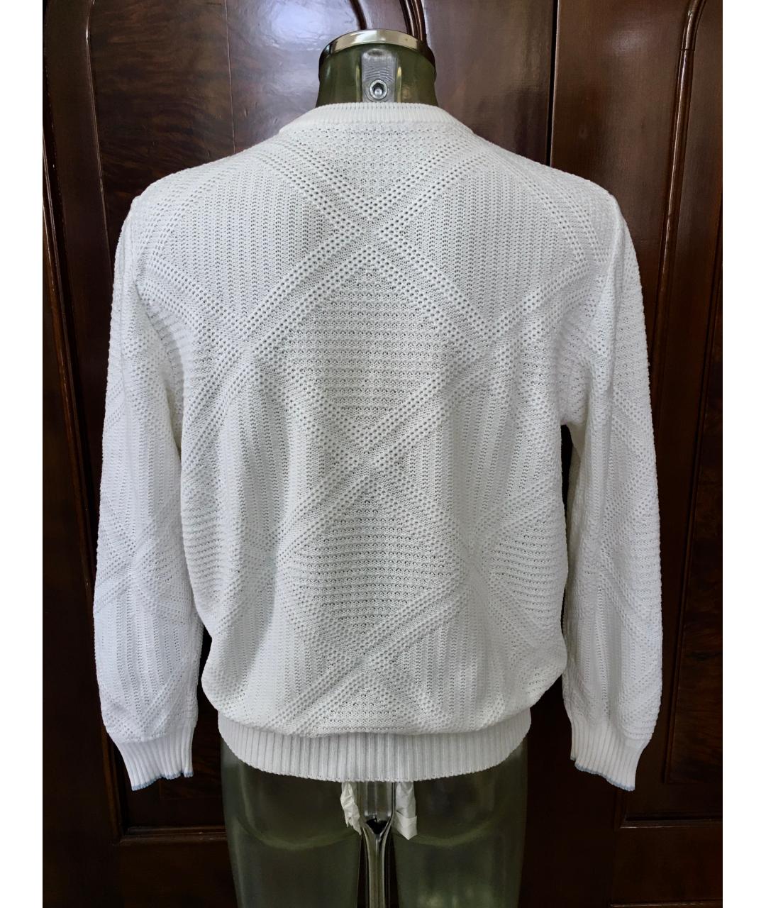BILANCIONI Белый хлопковый джемпер / свитер, фото 2