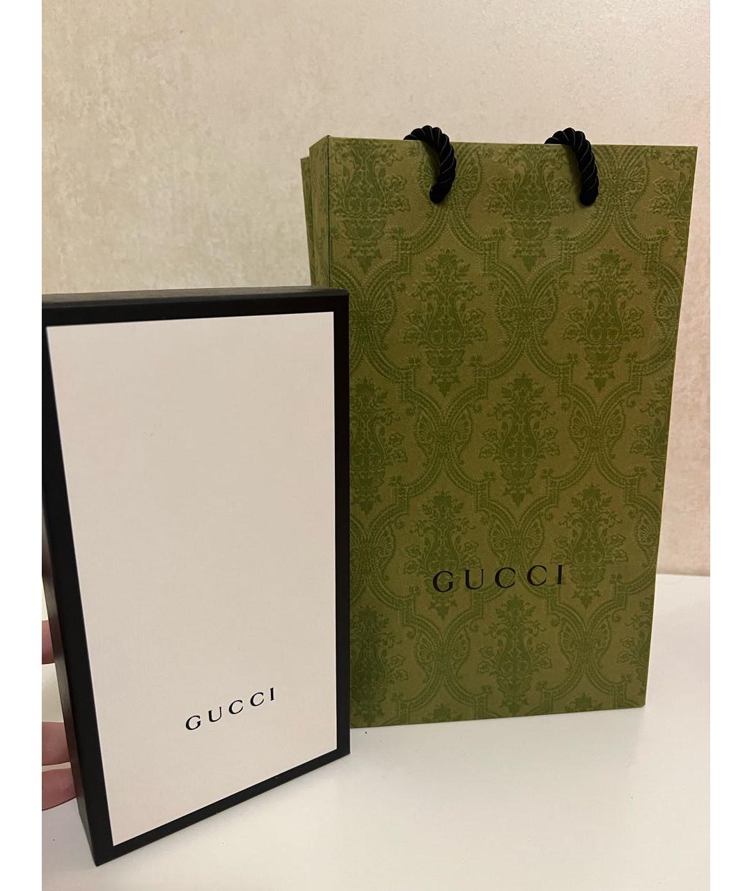 GUCCI Черный кожаный кошелек, фото 5