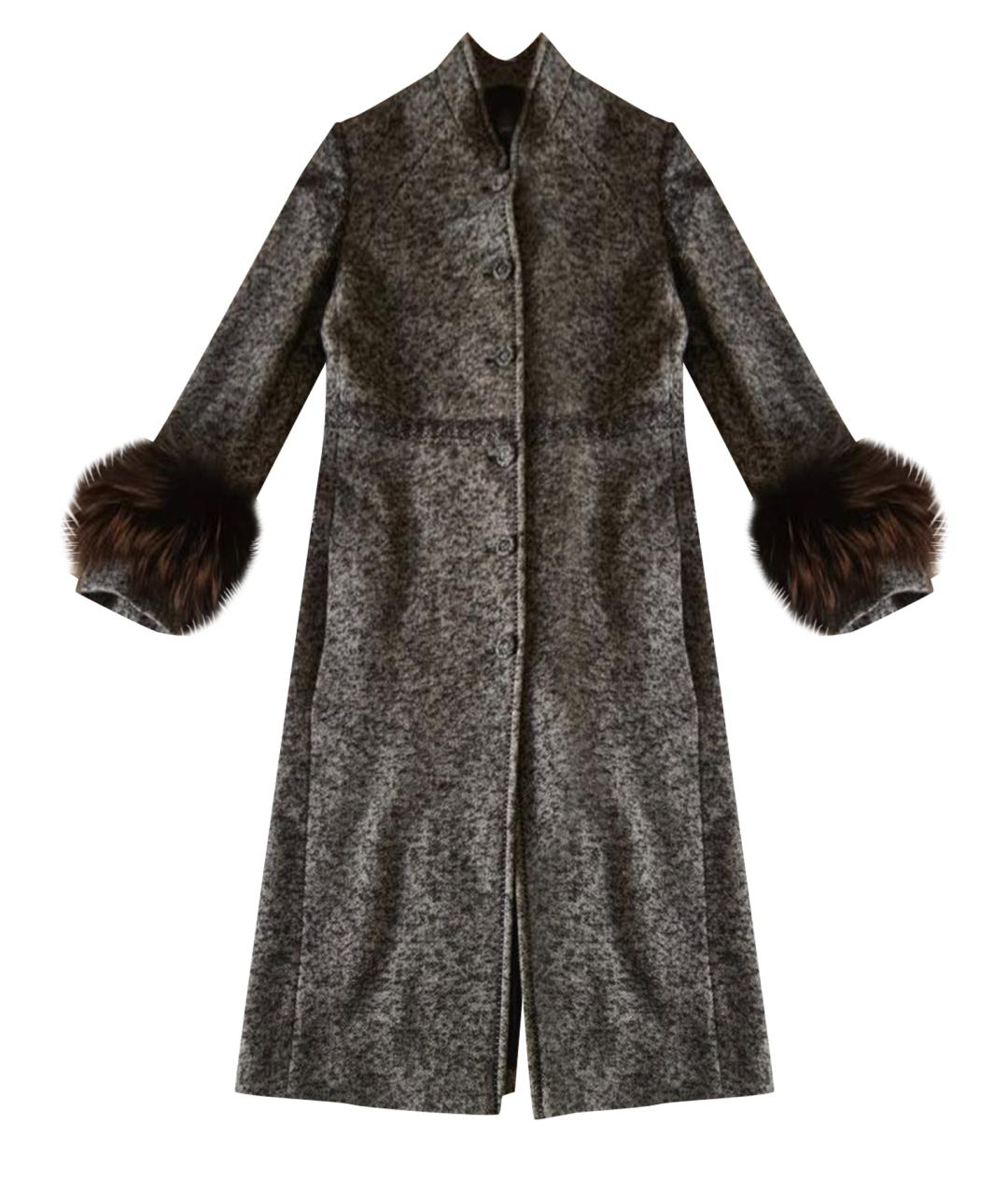FENDI Серое шерстяное пальто, фото 1