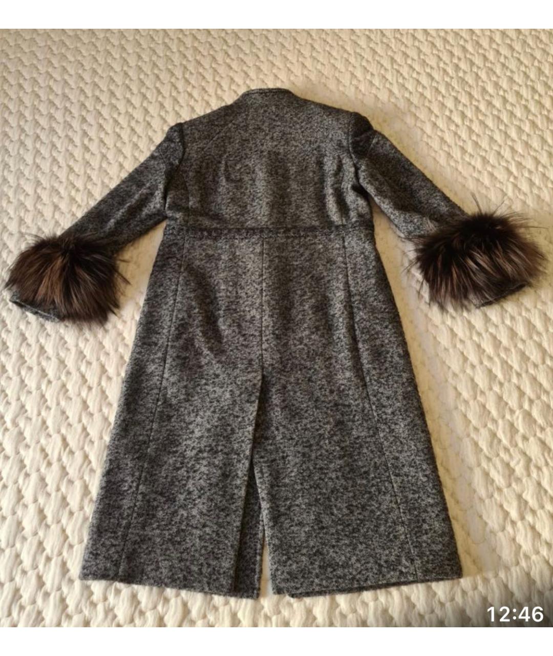FENDI Серое шерстяное пальто, фото 2
