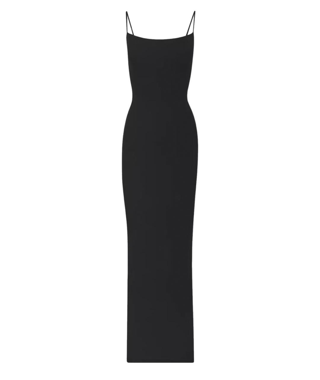 SKIMS Черное вискозное повседневное платье, фото 1