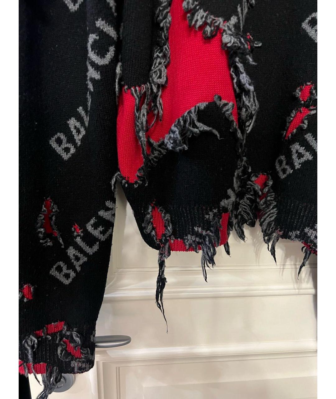 BALENCIAGA Черный шерстяной джемпер / свитер, фото 4