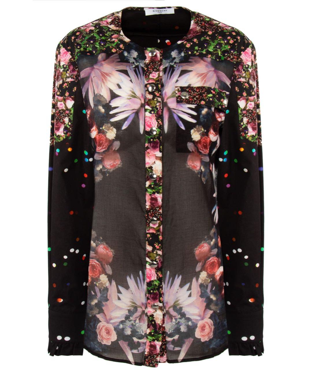 GIVENCHY Черная шелковая блузы, фото 5