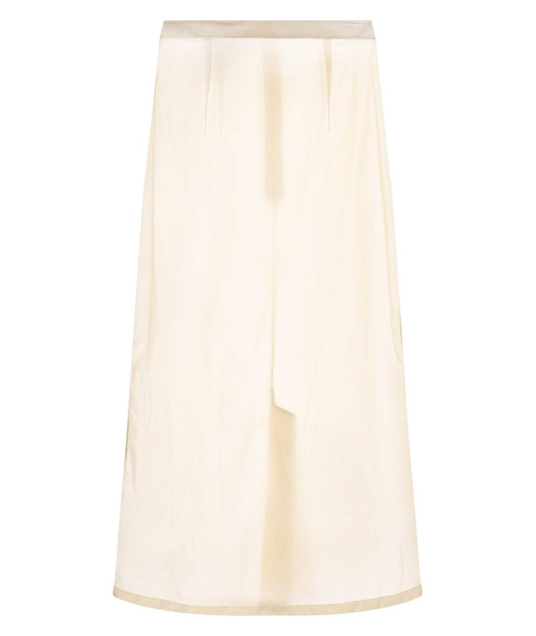 MAISON MARGIELA Бежевая полиэстеровая юбка миди, фото 1