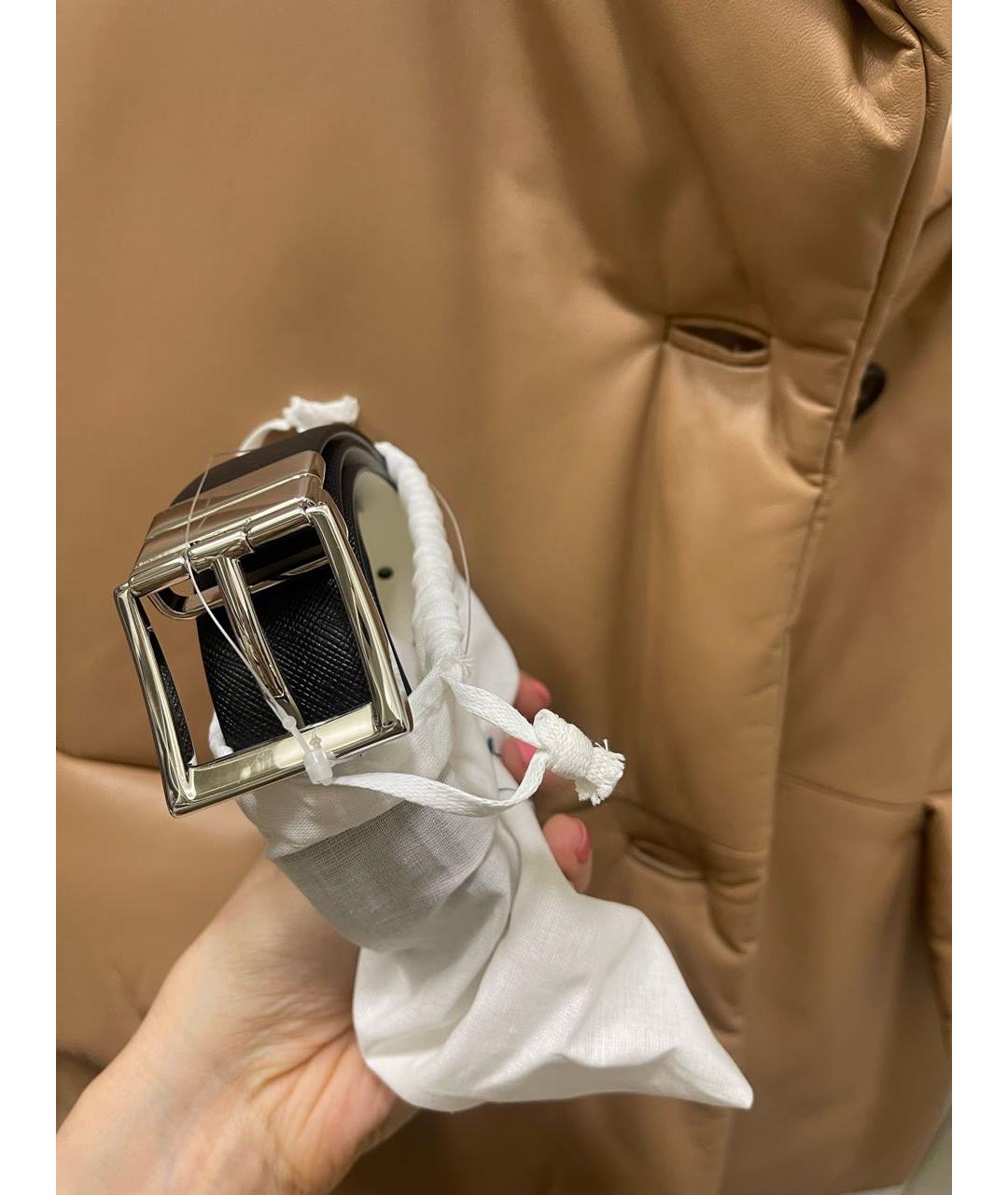 PRADA Бежевый кожаный пуховик, фото 5