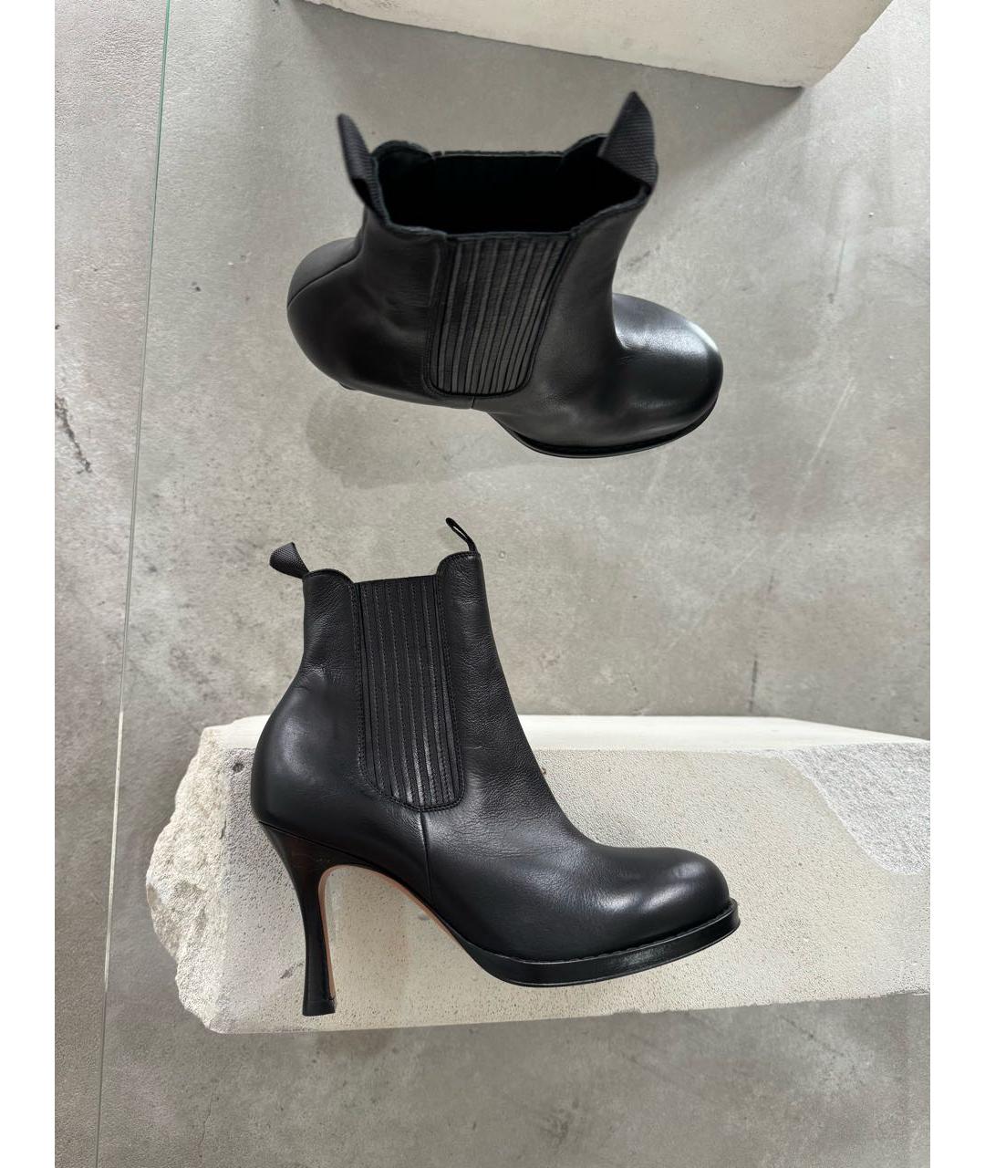 CELINE Черные кожаные ботинки, фото 2