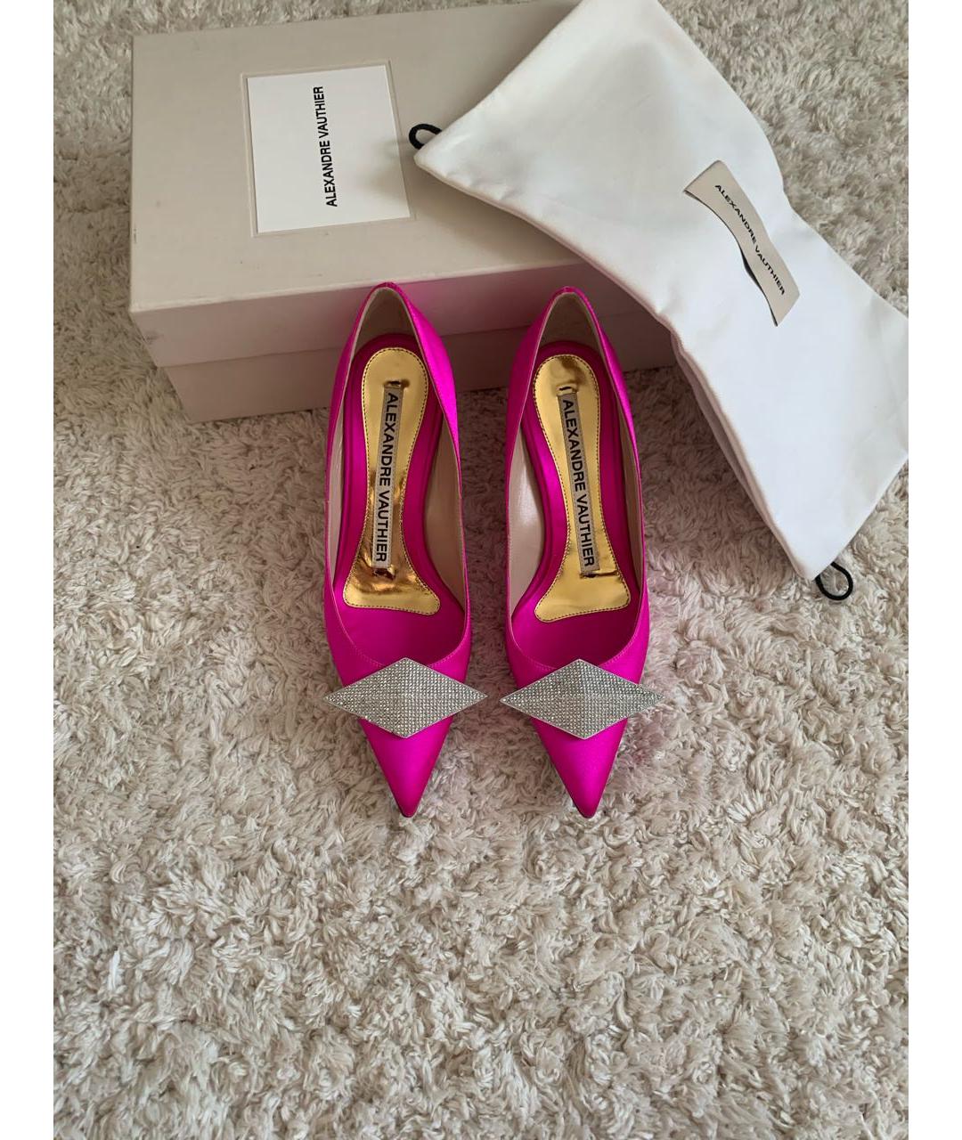 ALEXANDRE VAUTHIER Розовые текстильные туфли, фото 8