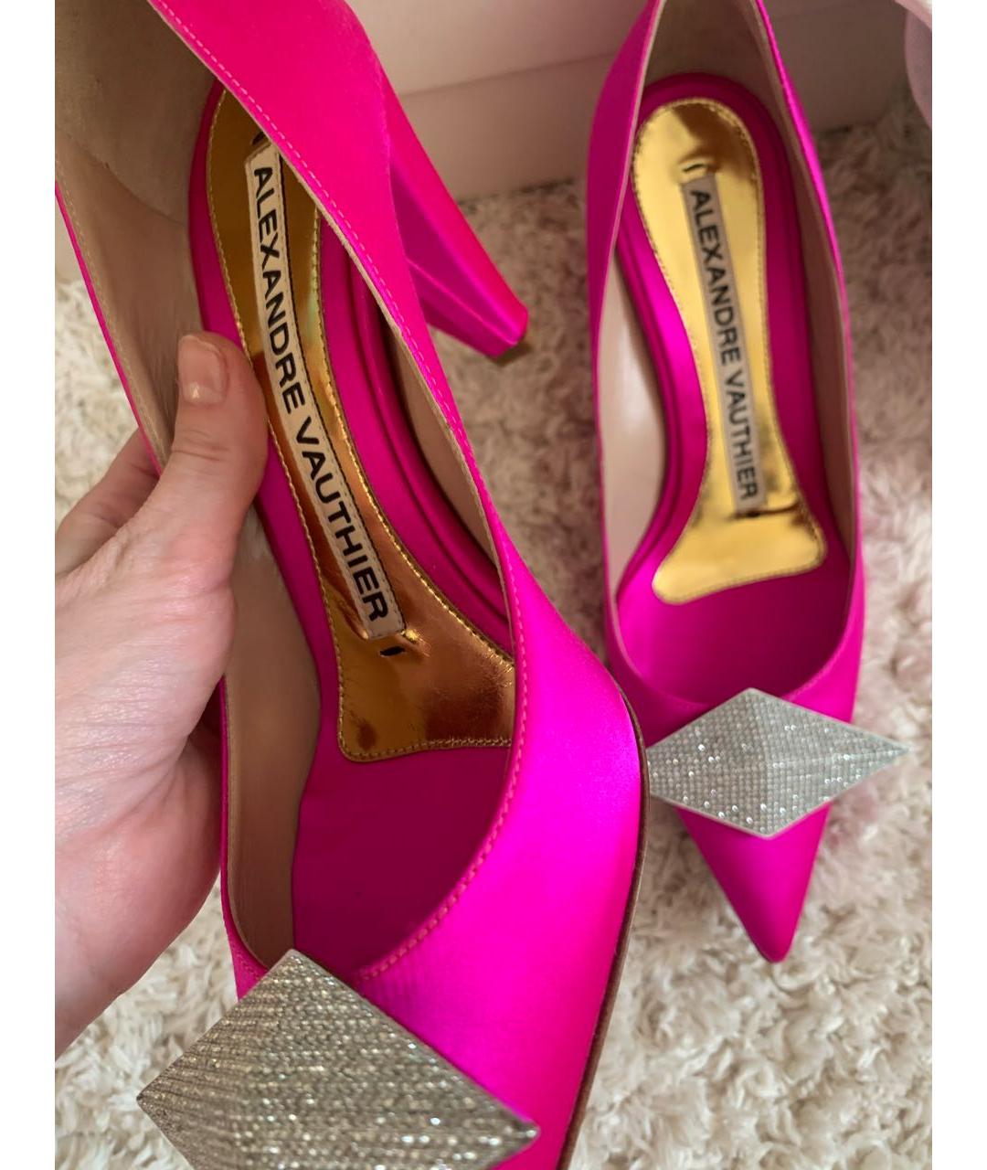 ALEXANDRE VAUTHIER Розовые текстильные туфли, фото 2