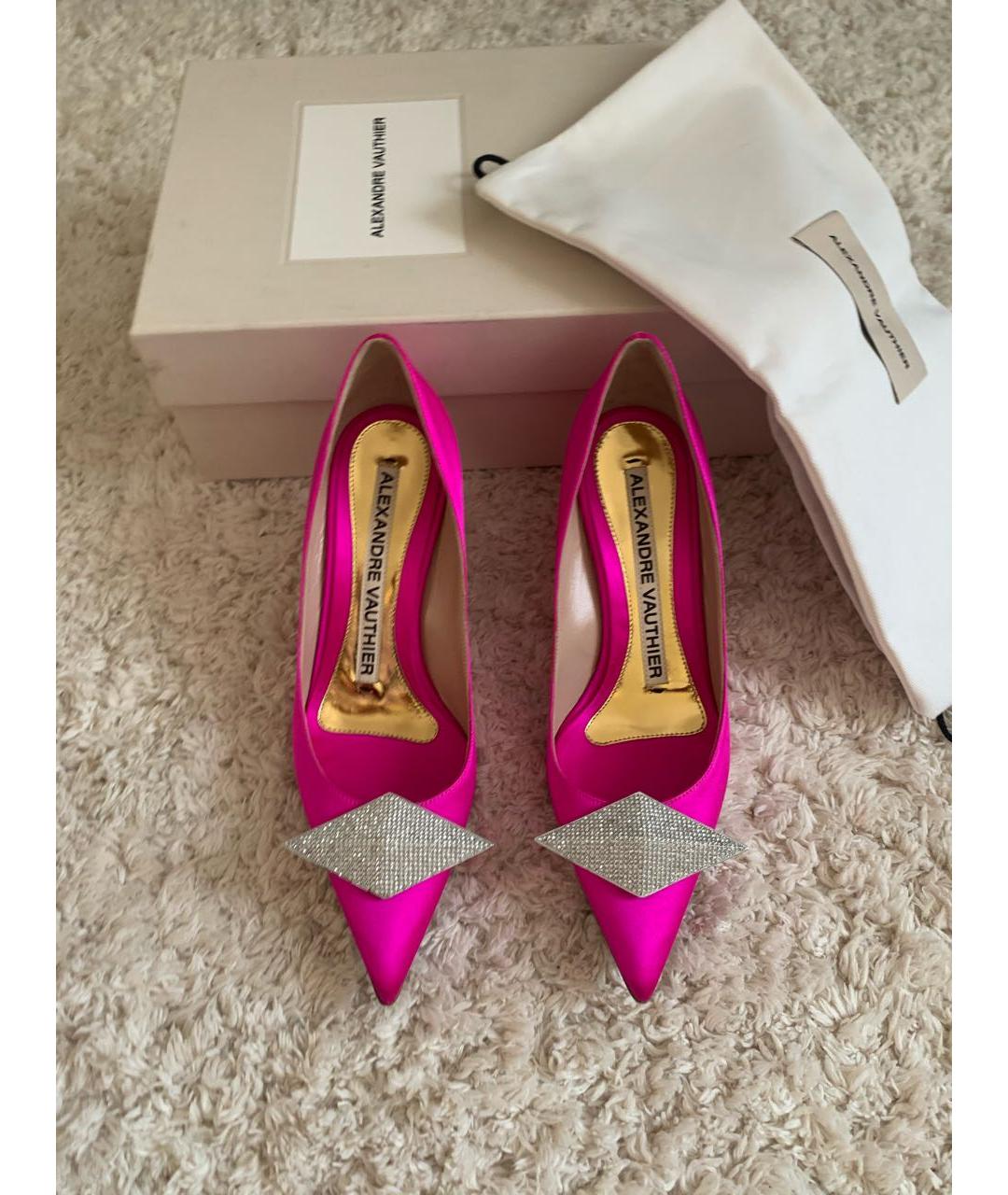 ALEXANDRE VAUTHIER Розовые текстильные туфли, фото 4