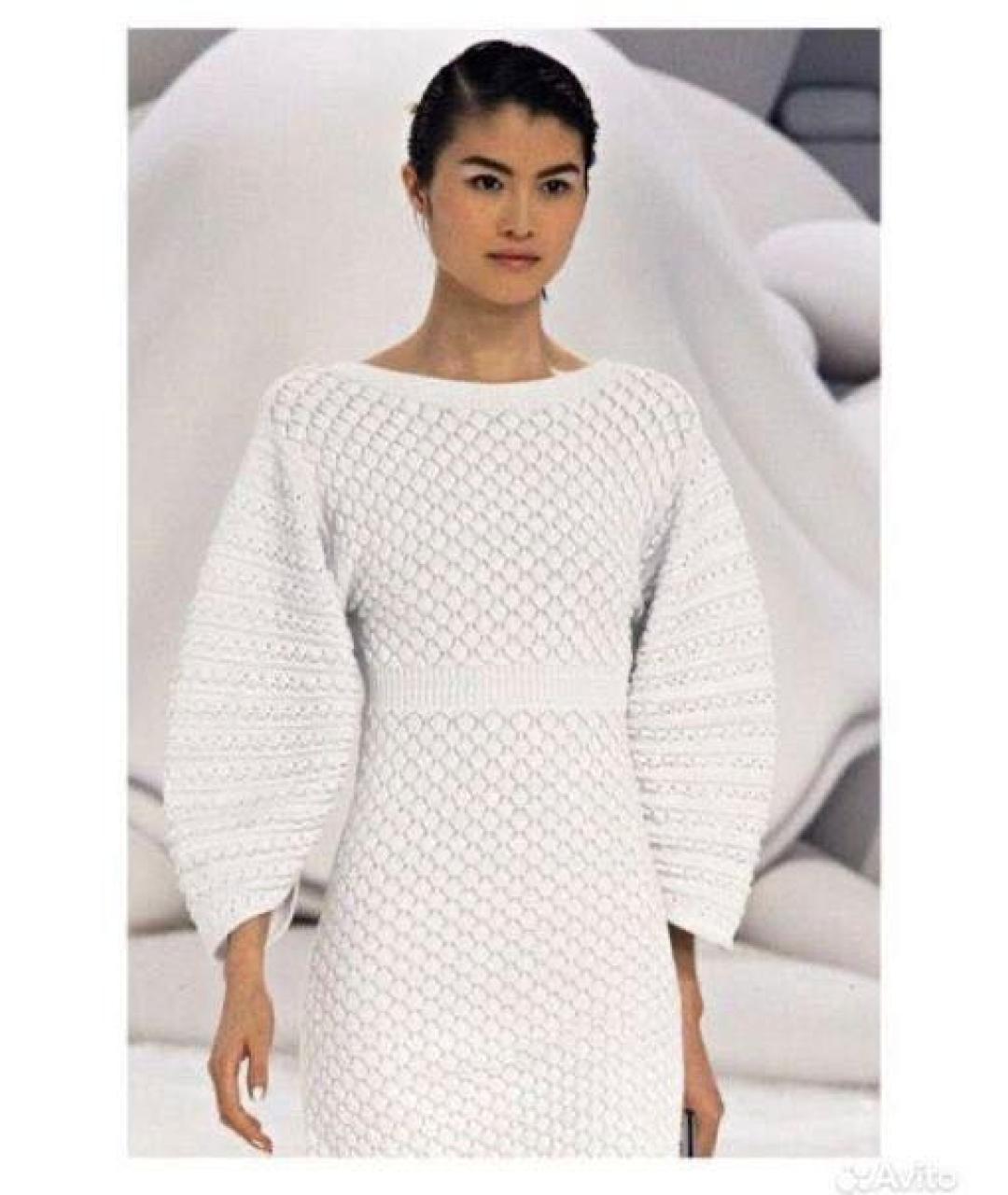 CHANEL Белое коктейльное платье, фото 4