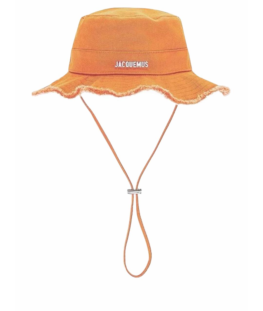 JACQUEMUS Оранжевая хлопковая панама, фото 1