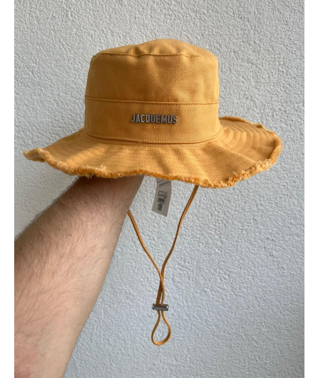 JACQUEMUS Оранжевая хлопковая панама, фото 2