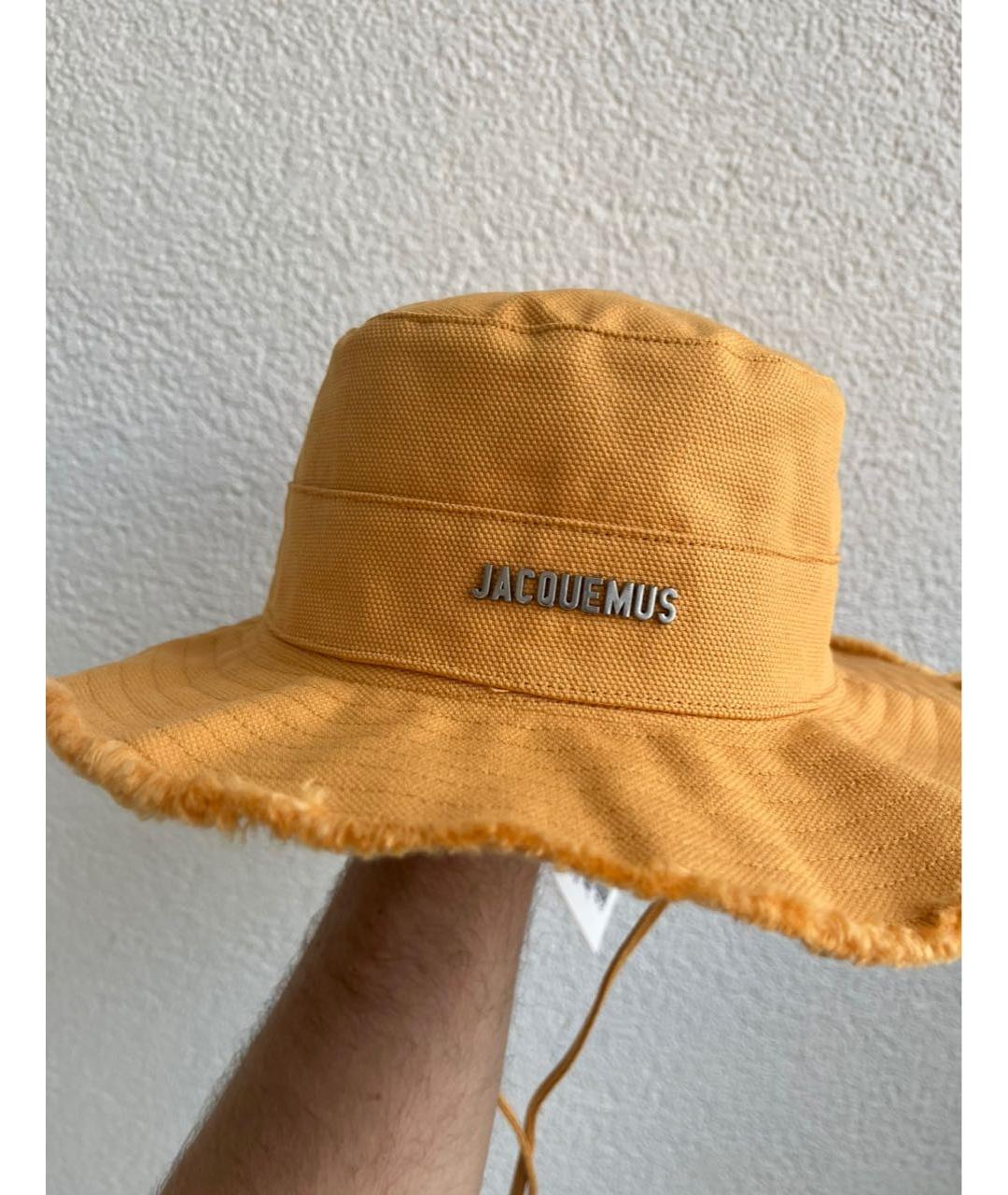 JACQUEMUS Оранжевая хлопковая панама, фото 3