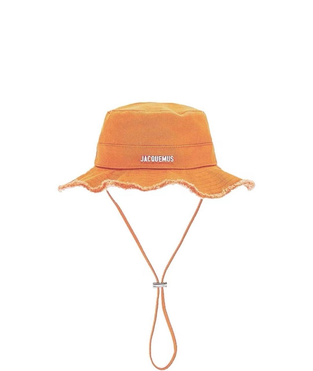 JACQUEMUS Оранжевая хлопковая панама, фото 5