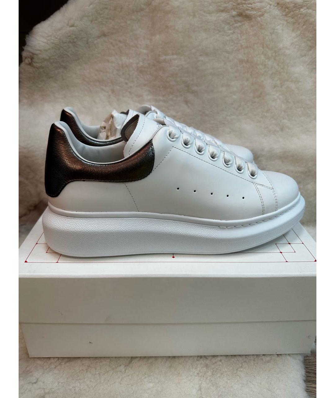 ALEXANDER MCQUEEN Белые кожаные кроссовки, фото 8