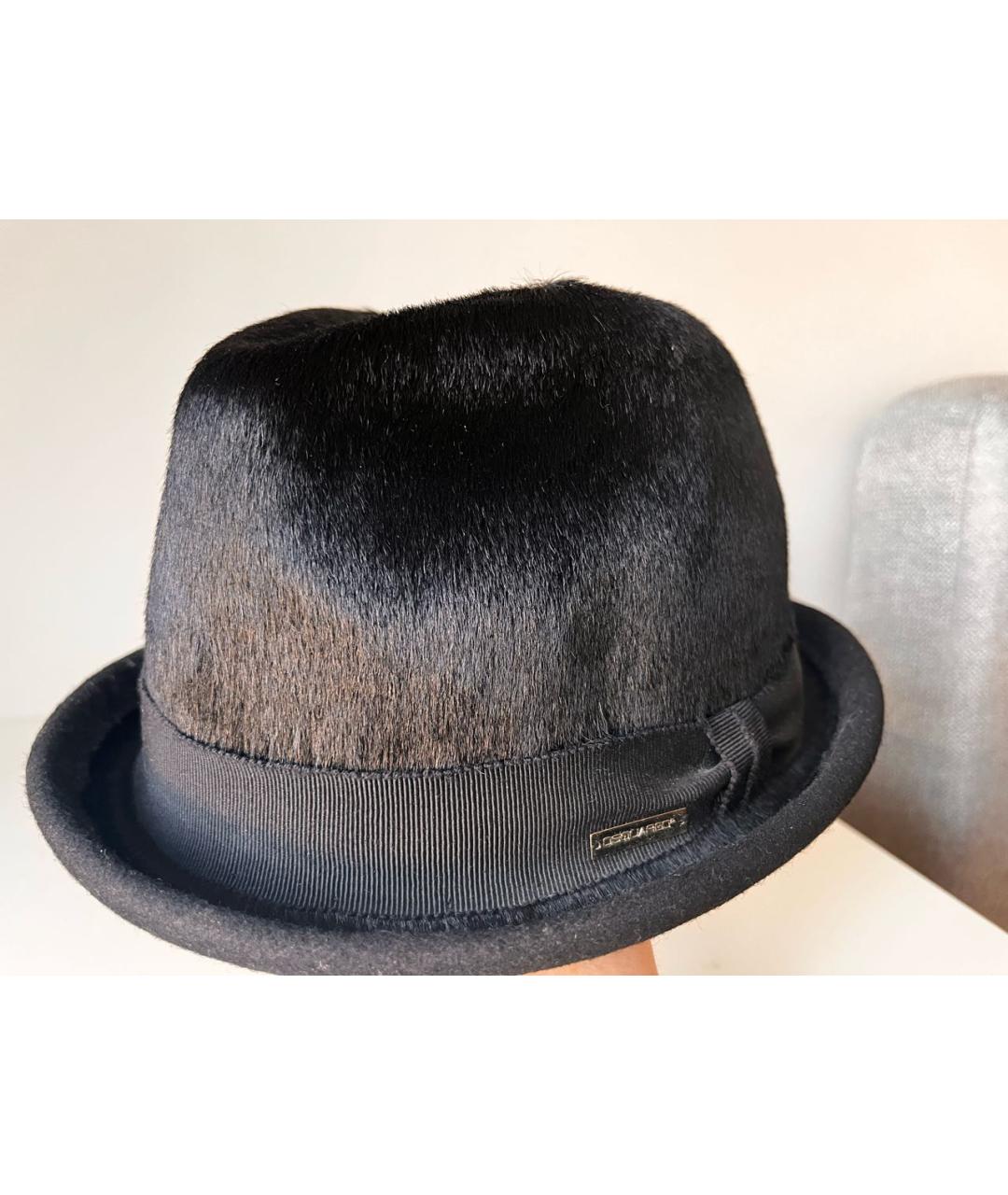 DSQUARED2 Черная кожаная шляпа, фото 5
