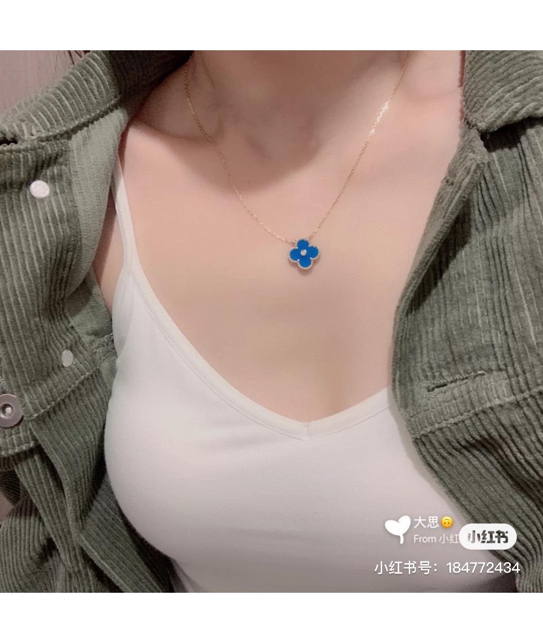 VAN CLEEF & ARPELS Голубое колье из желтого золота, фото 5