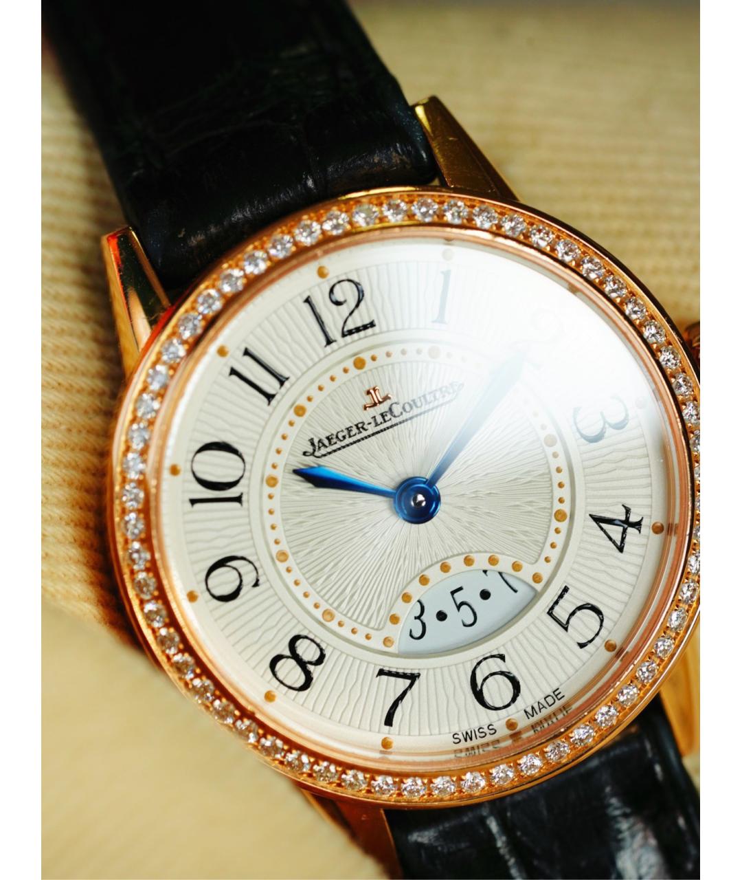 Jaeger LeCoultre Белые часы из розового золота, фото 5