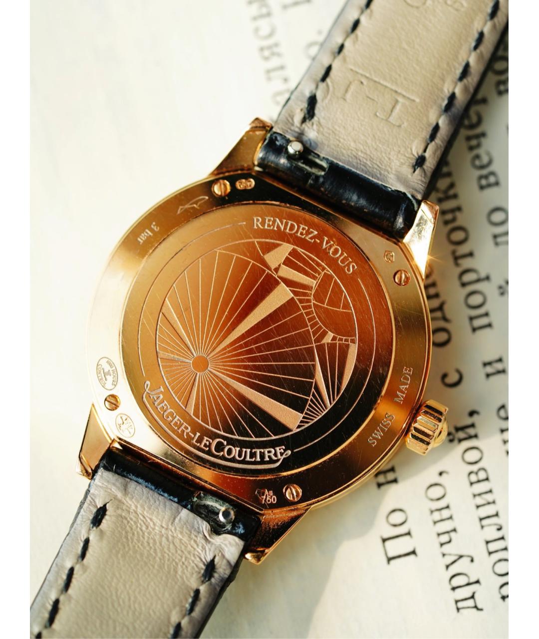 Jaeger LeCoultre Белые часы из розового золота, фото 7