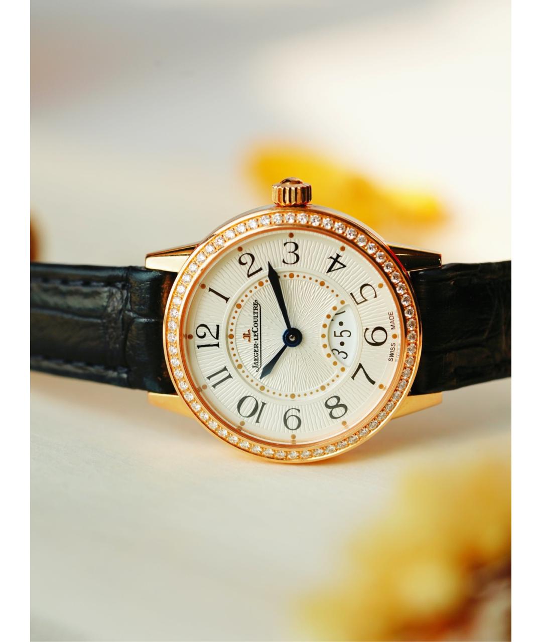 Jaeger LeCoultre Белые часы из розового золота, фото 3
