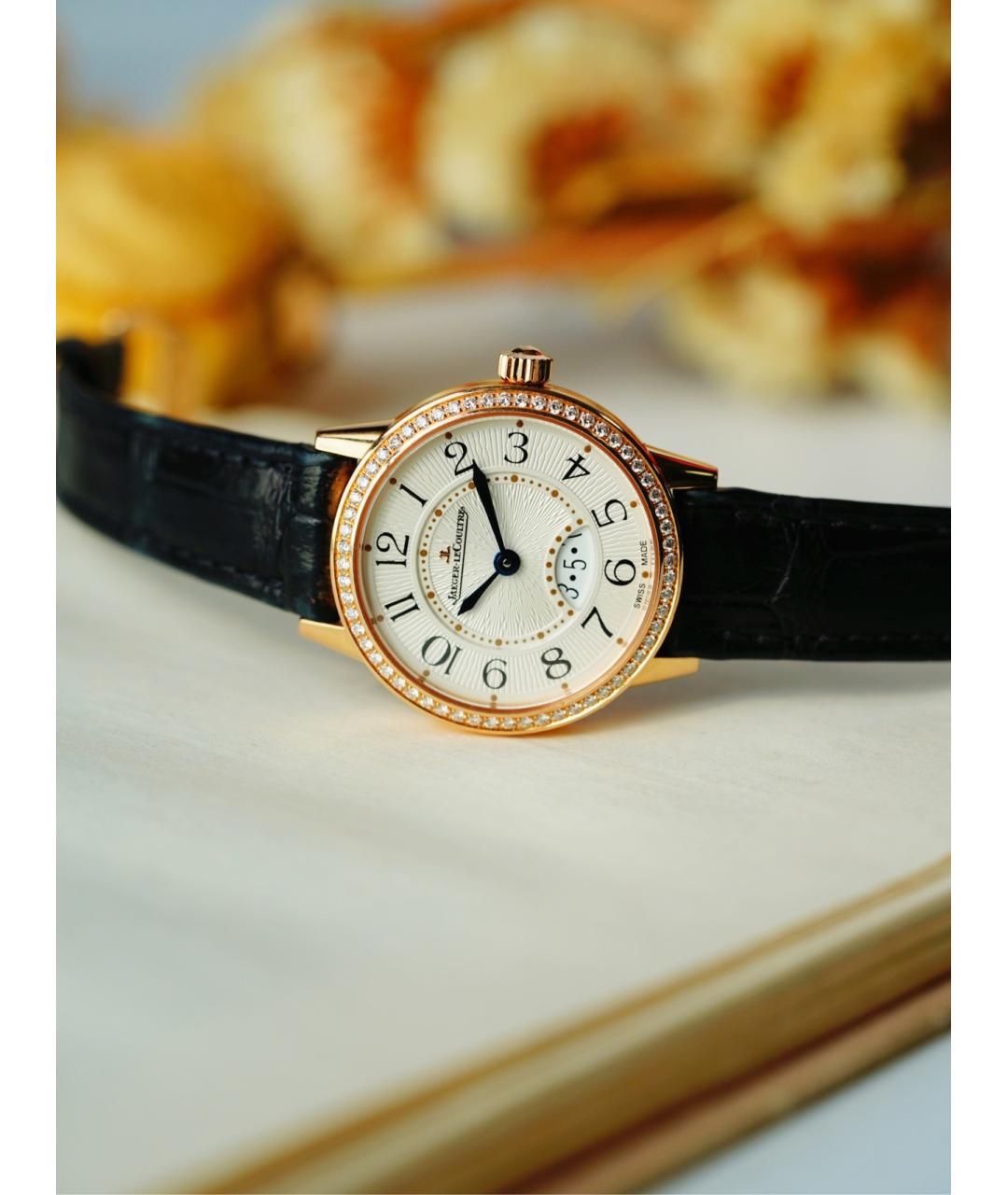 Jaeger LeCoultre Белые часы из розового золота, фото 9