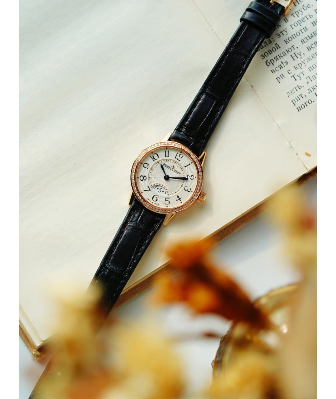 Jaeger LeCoultre Белые часы из розового золота, фото 2