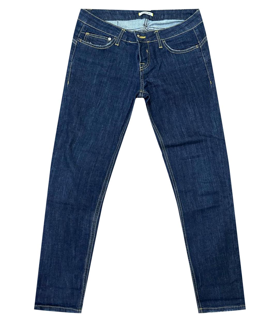 ICEBERG Темно-синие хлопковые прямые джинсы, фото 1