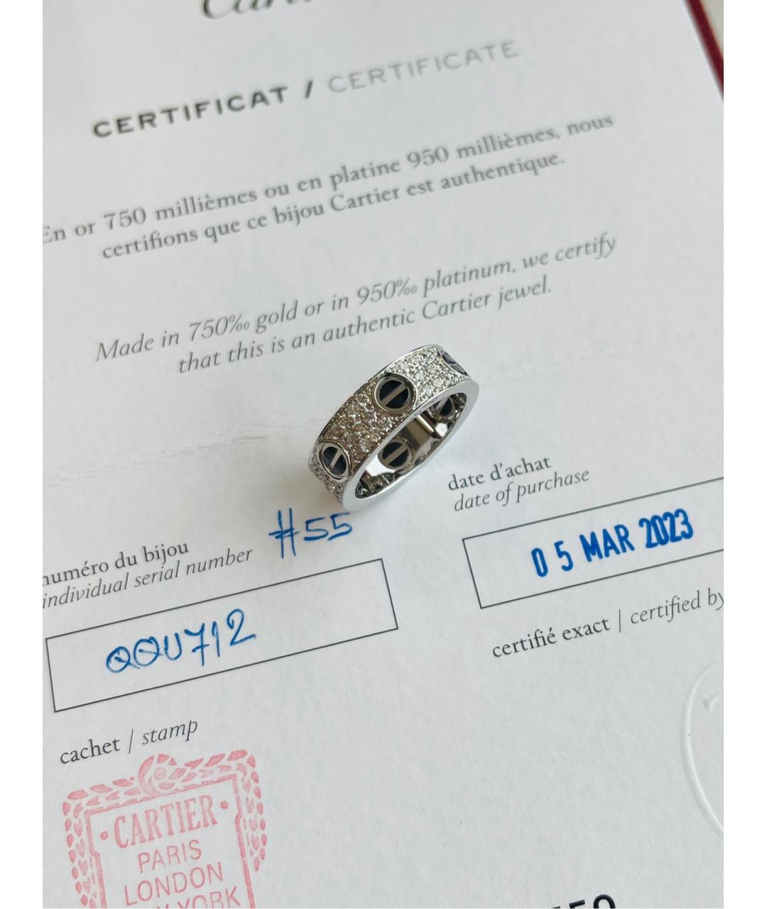 CARTIER Белое кольцо из белого золота, фото 6