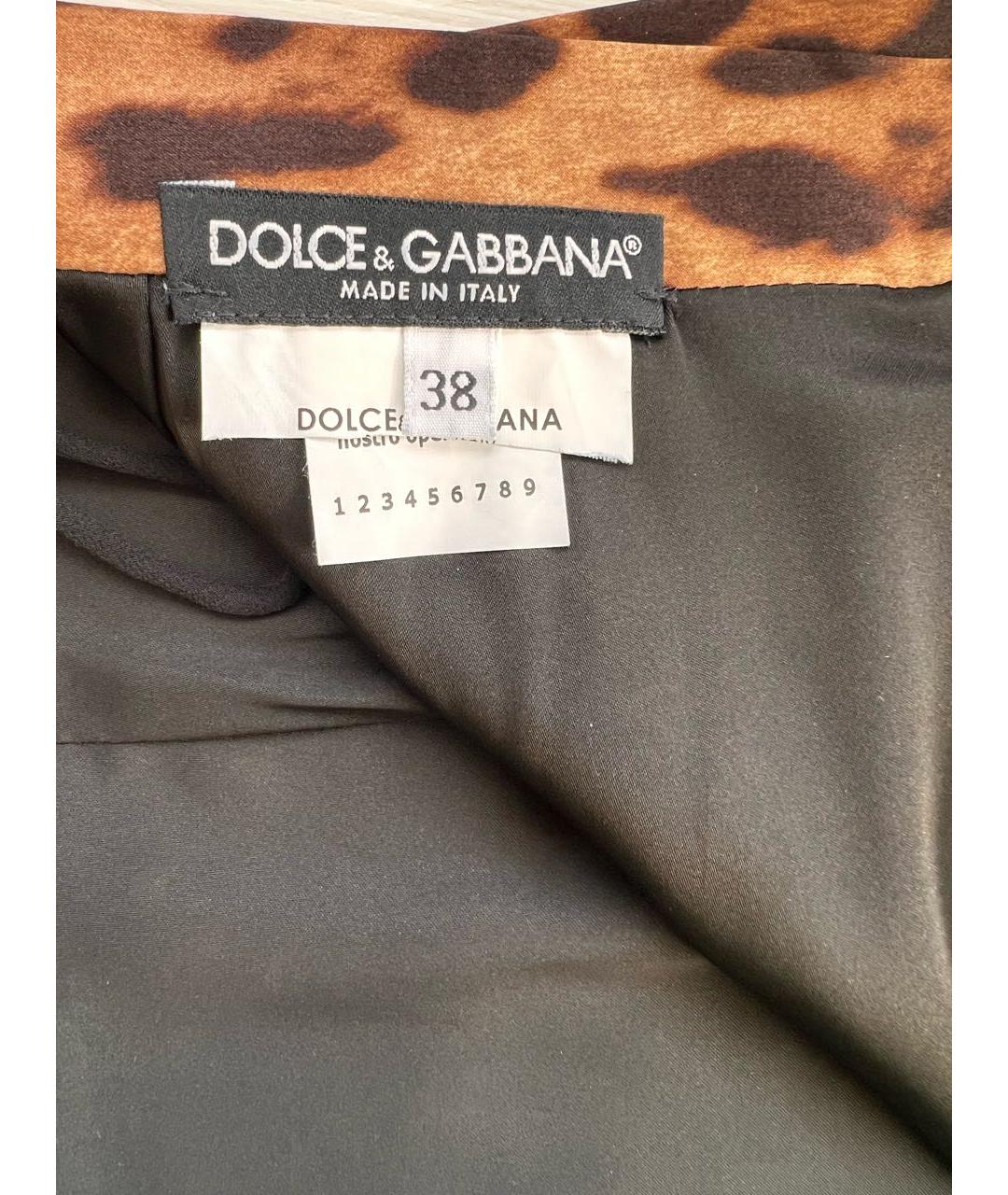 DOLCE&GABBANA Шелковая юбка миди, фото 4