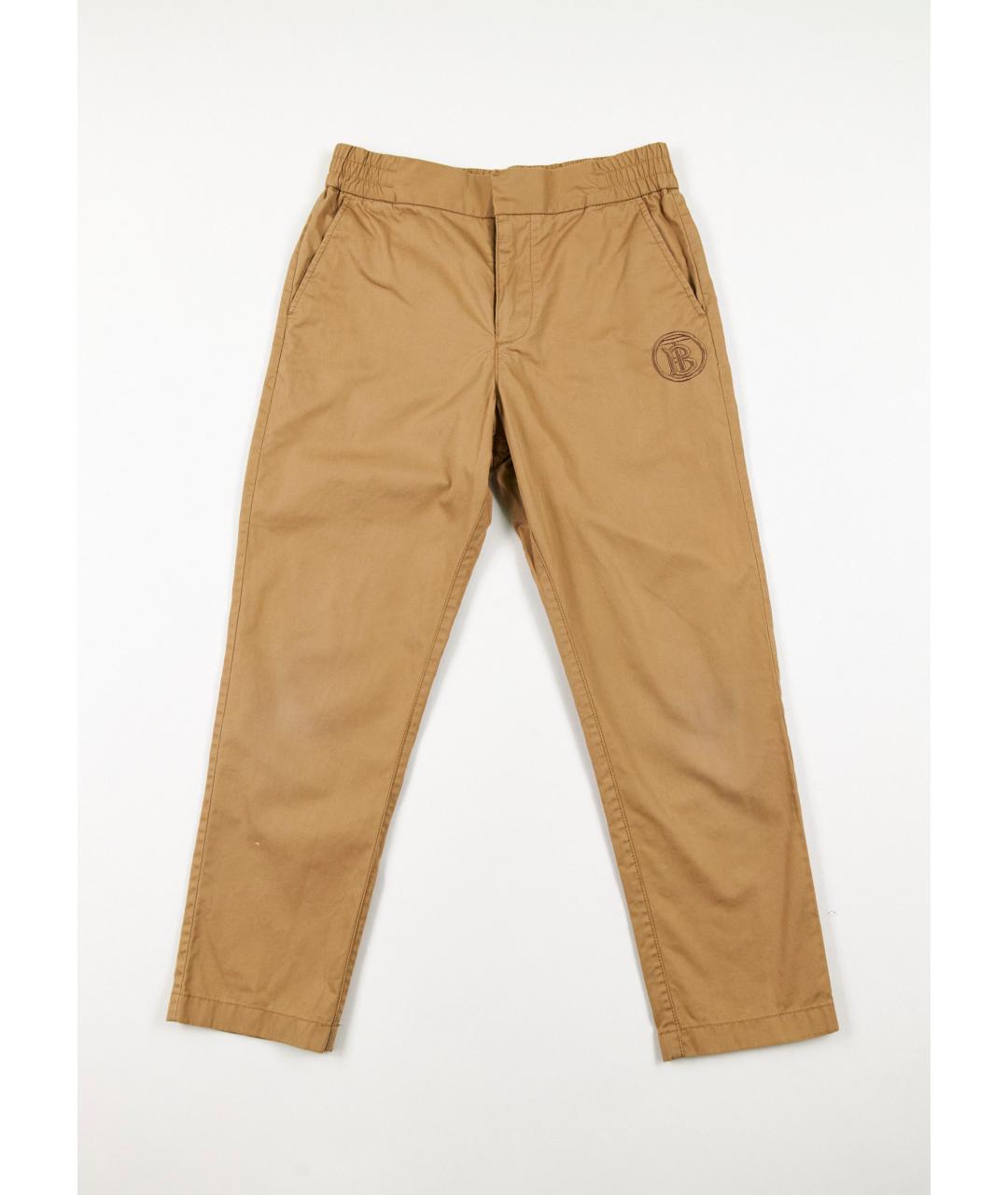 BURBERRY Бежевые хлопковые брюки и шорты, фото 6