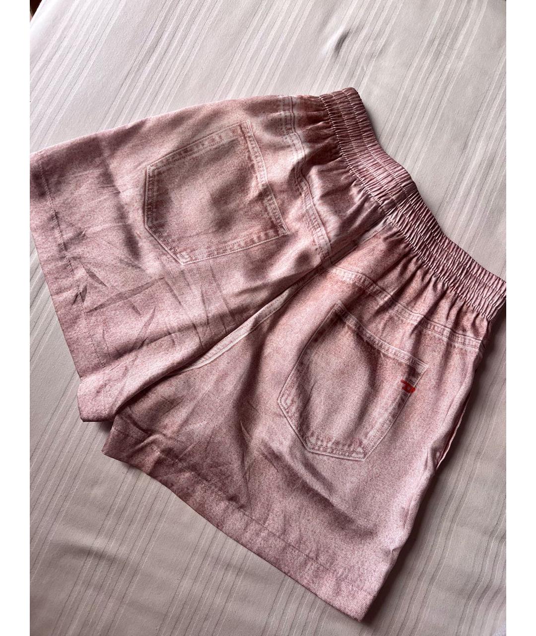 DIESEL Розовые полиэстеровые шорты, фото 2
