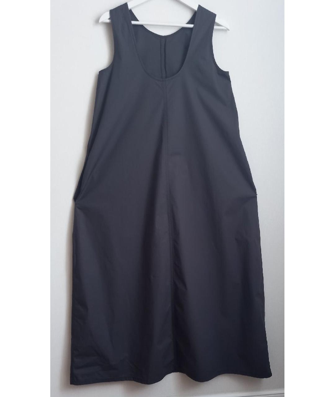 COS Антрацитовый хлопковый сарафан, фото 8