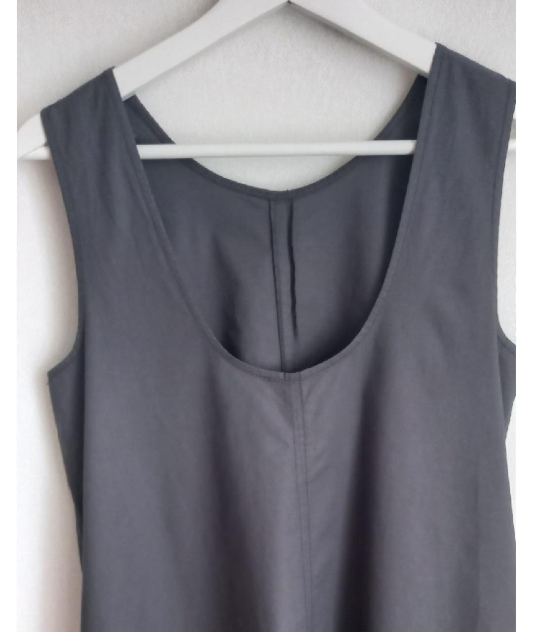 COS Антрацитовый хлопковый сарафан, фото 4