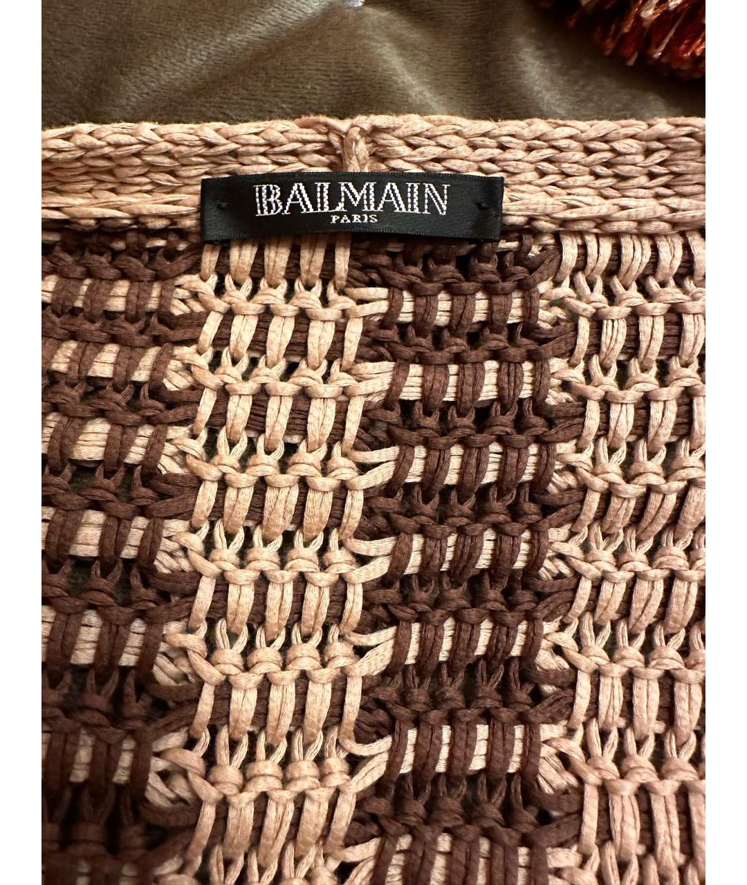 BALMAIN Коричневый хлопковый кардиган, фото 4