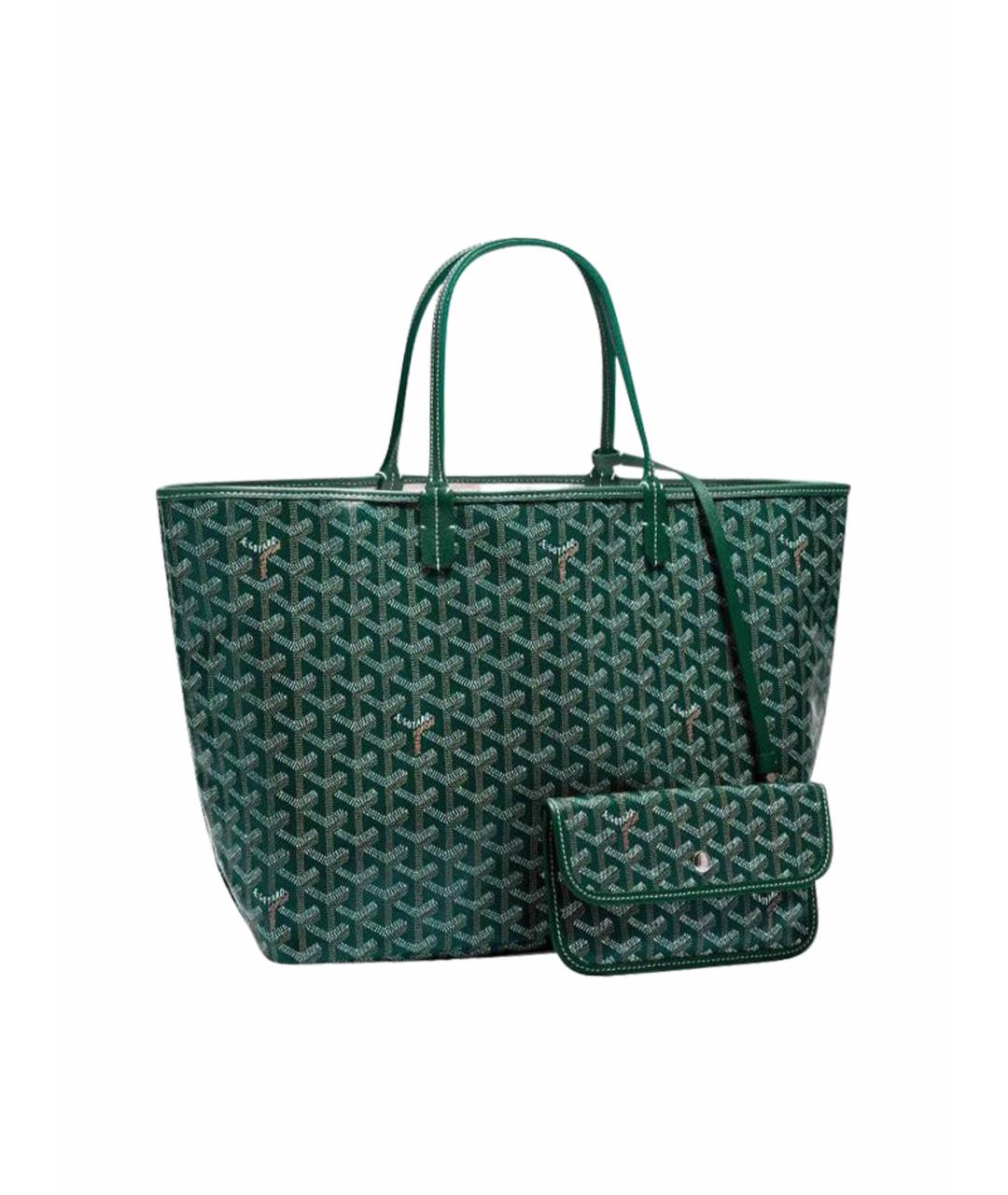 GOYARD Зеленая кожаная сумка тоут, фото 1