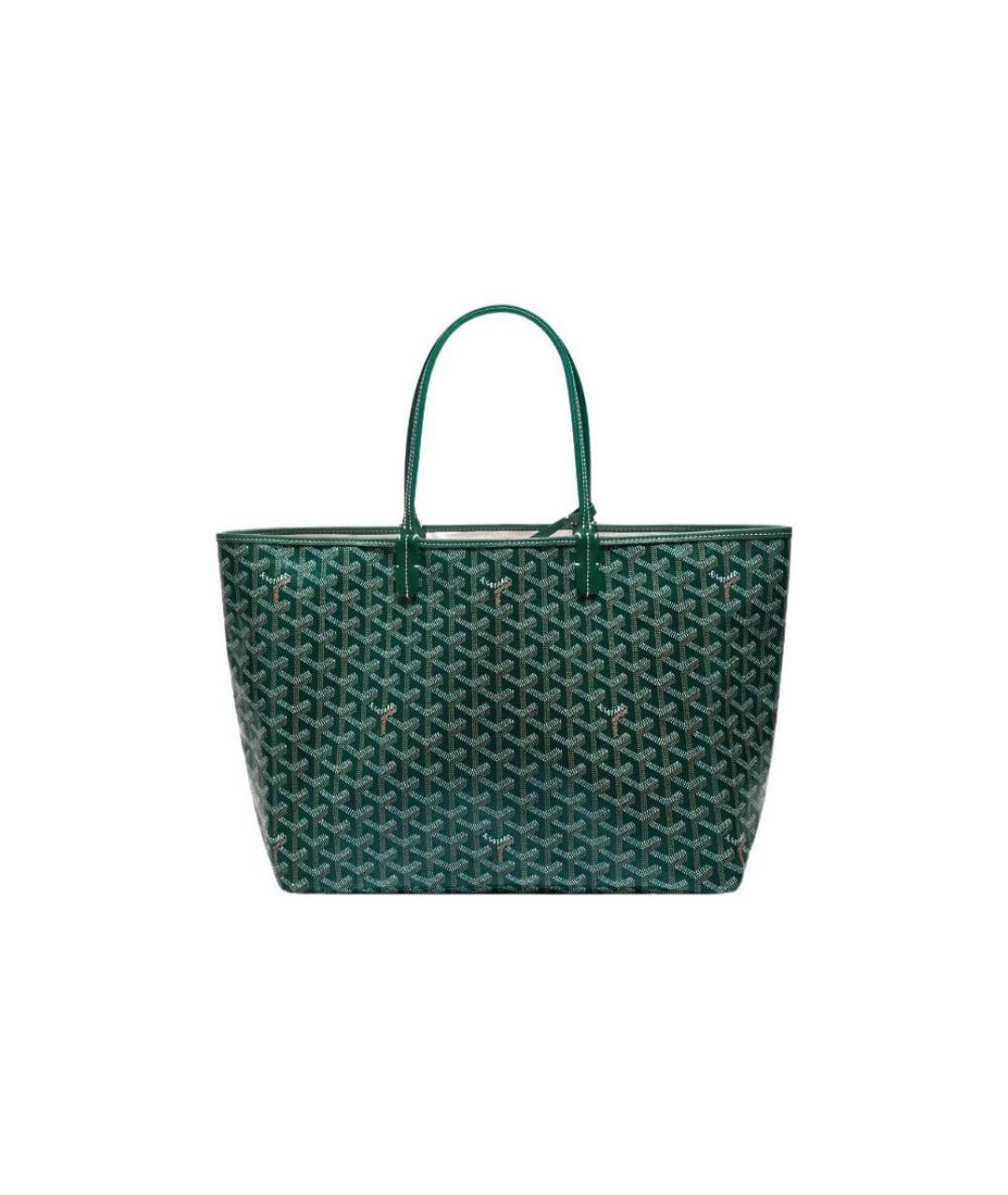 GOYARD Зеленая кожаная сумка тоут, фото 2