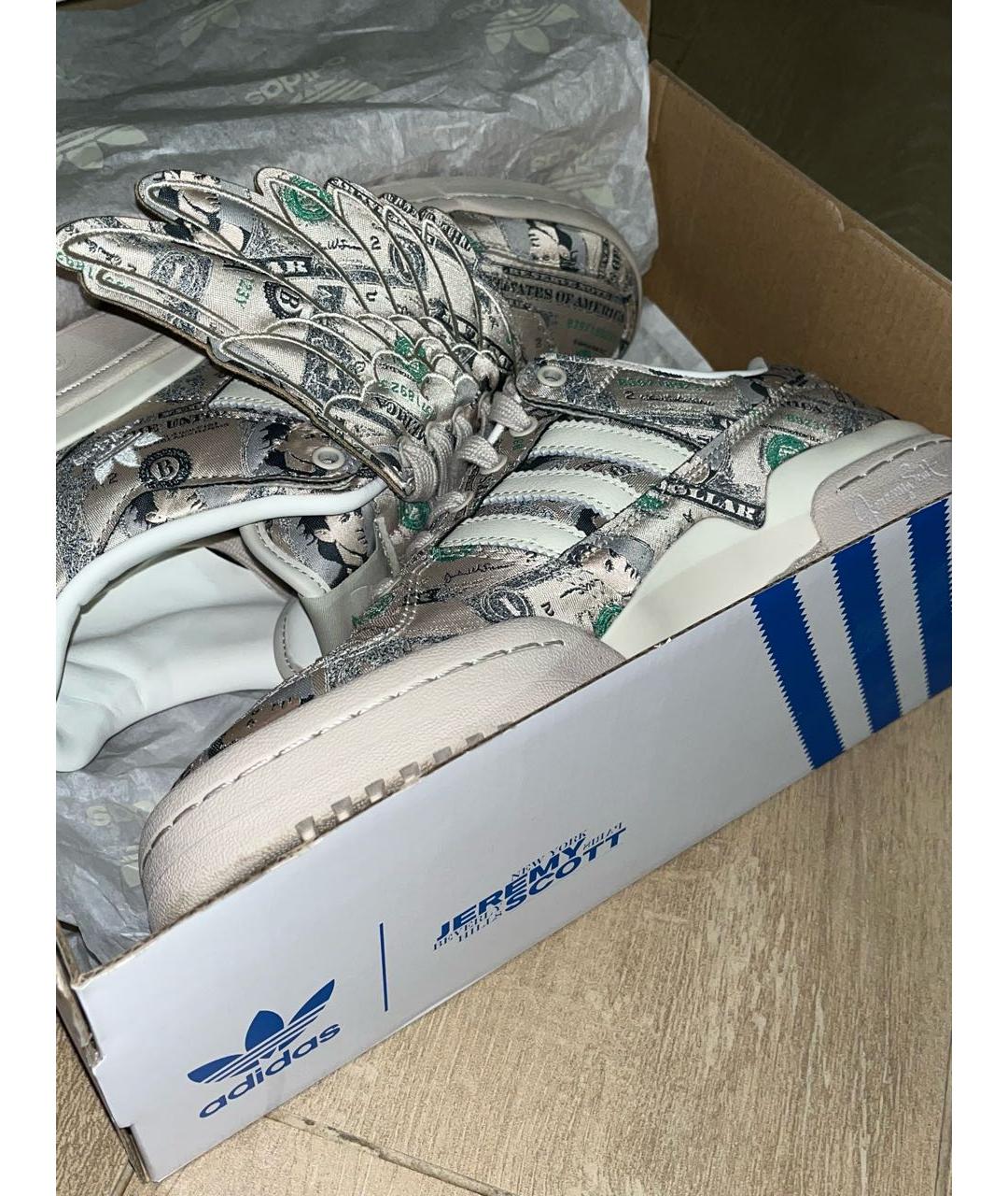 ADIDAS Бежевые кожаные кроссовки, фото 6