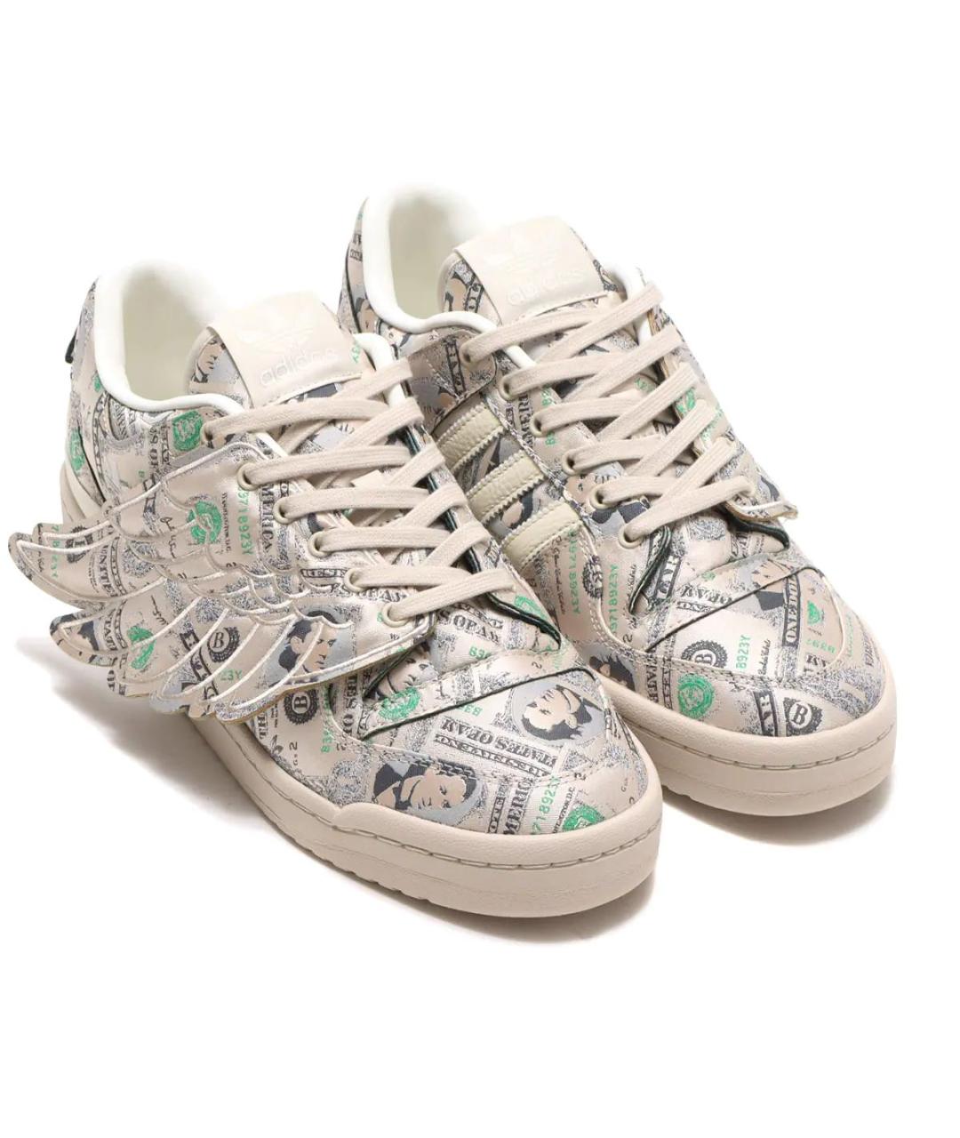 ADIDAS Бежевые кожаные кроссовки, фото 2