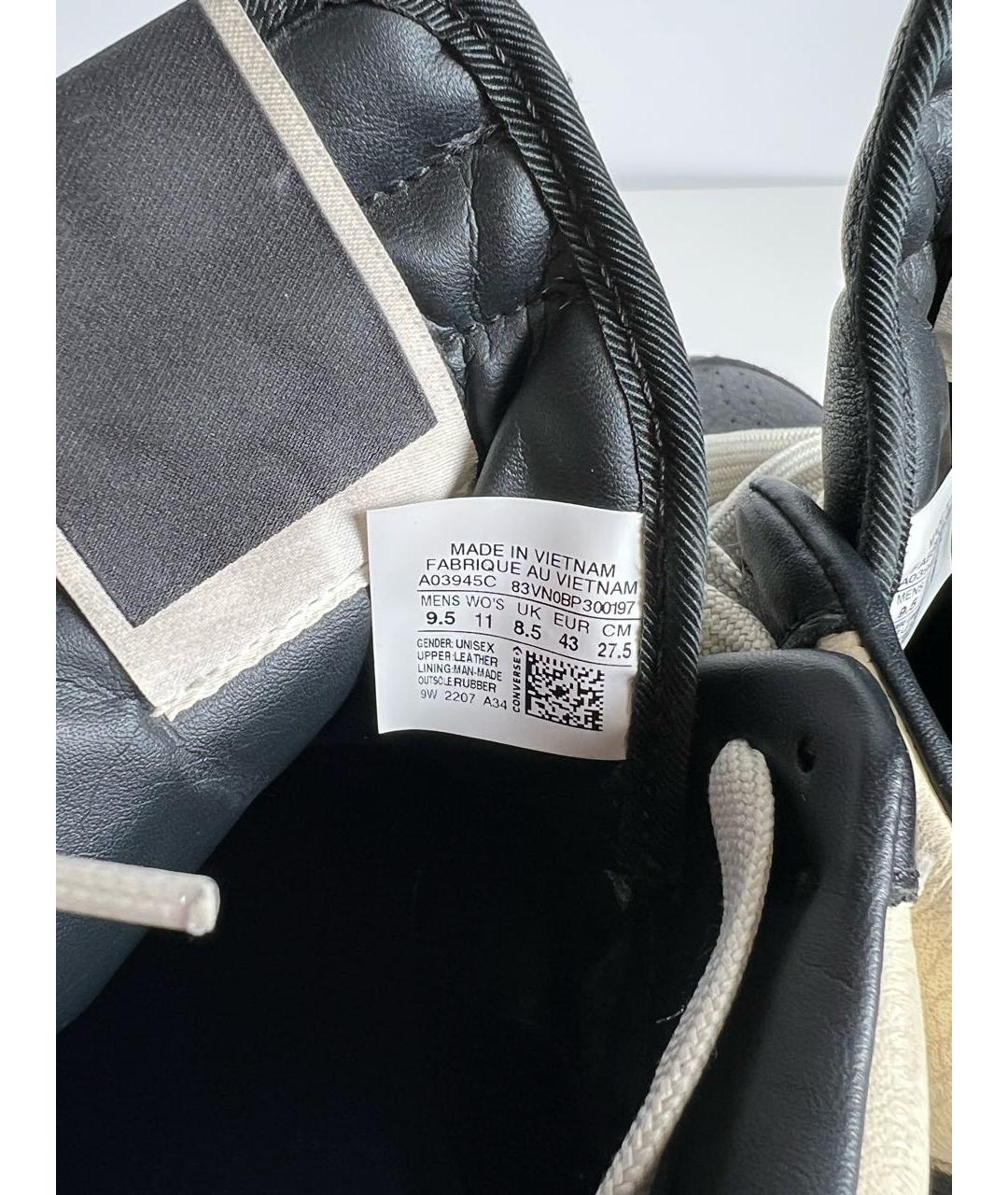 RICK OWENS Черные высокие кроссовки / кеды, фото 5