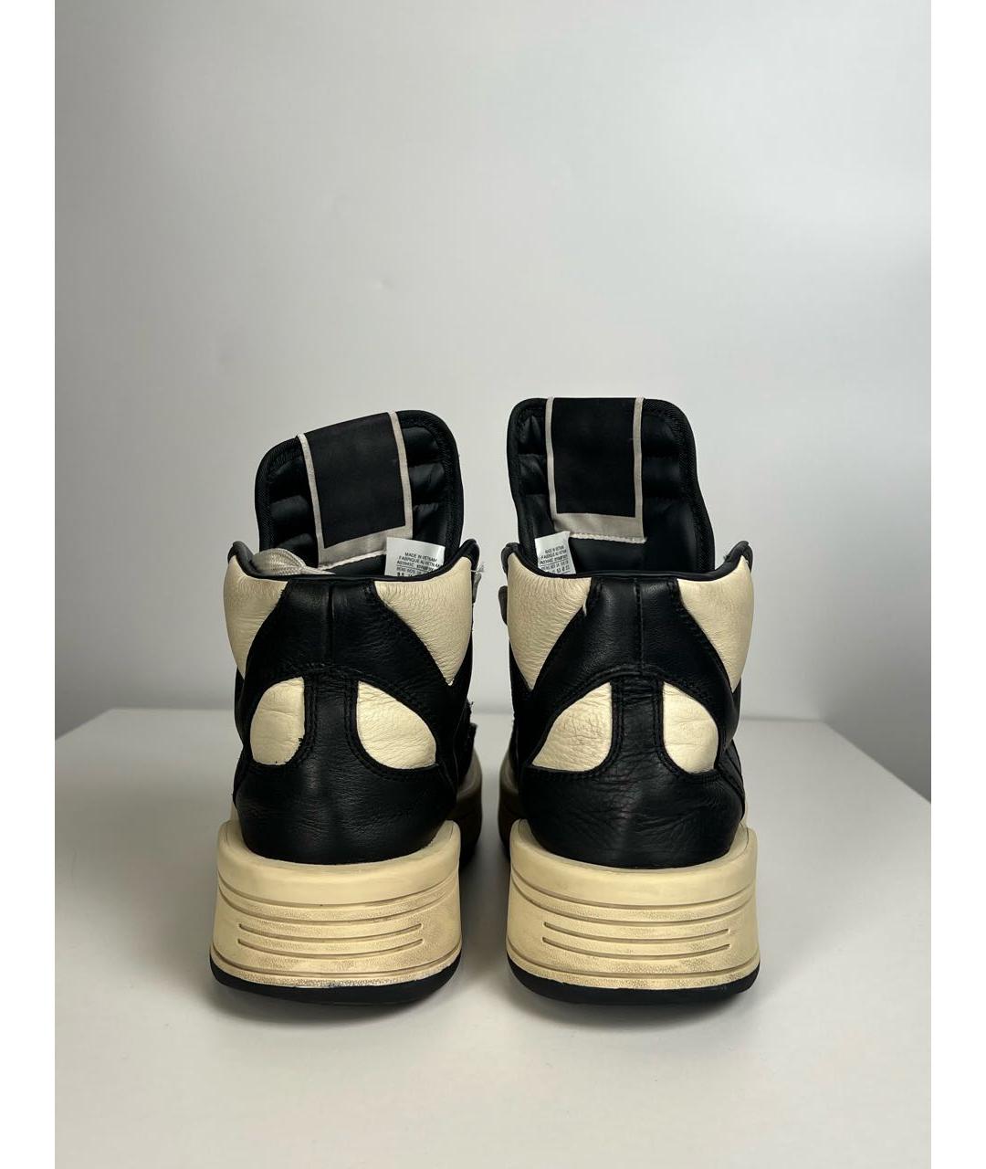 RICK OWENS Черные высокие кроссовки / кеды, фото 3